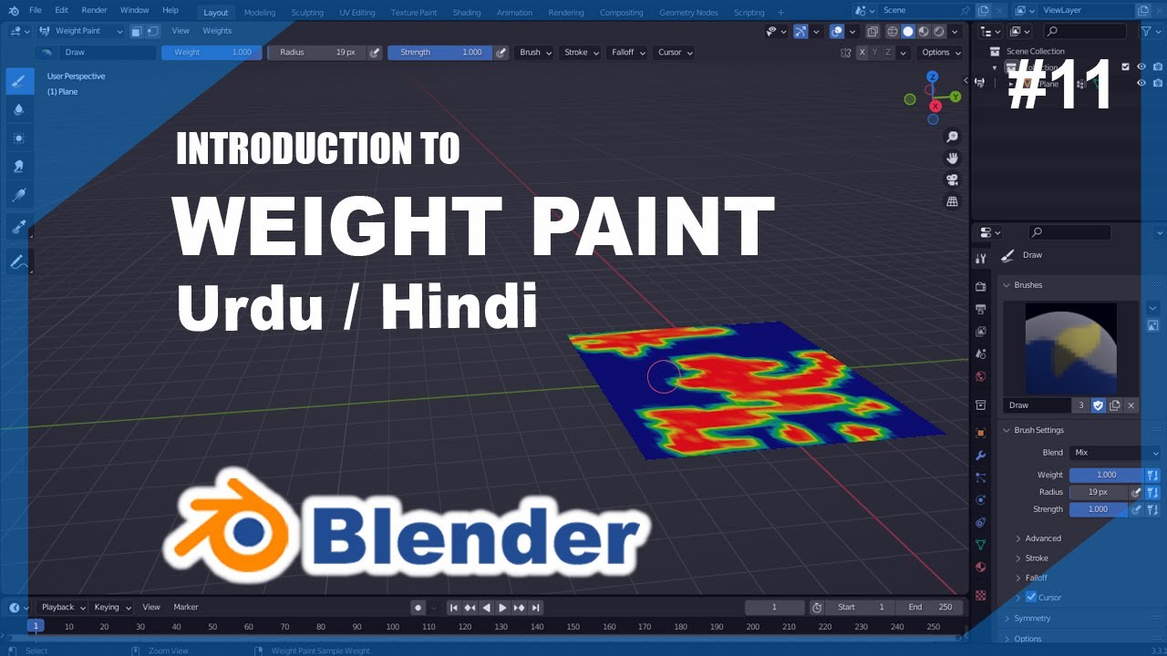 WEIGHT PAINT - Urdu / Hindi | How To Use Vertex Groups | Blender 3.0 ...