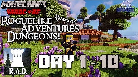 ROGUELIKE ADVENTURES & DUNGEONS (RAD) || Day 1-10 || Minecraft Modpack, Hardcore || Full Playthrough