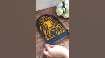 Laser Cut a Lion Wall Decor Key Hook with NEJE Cutter