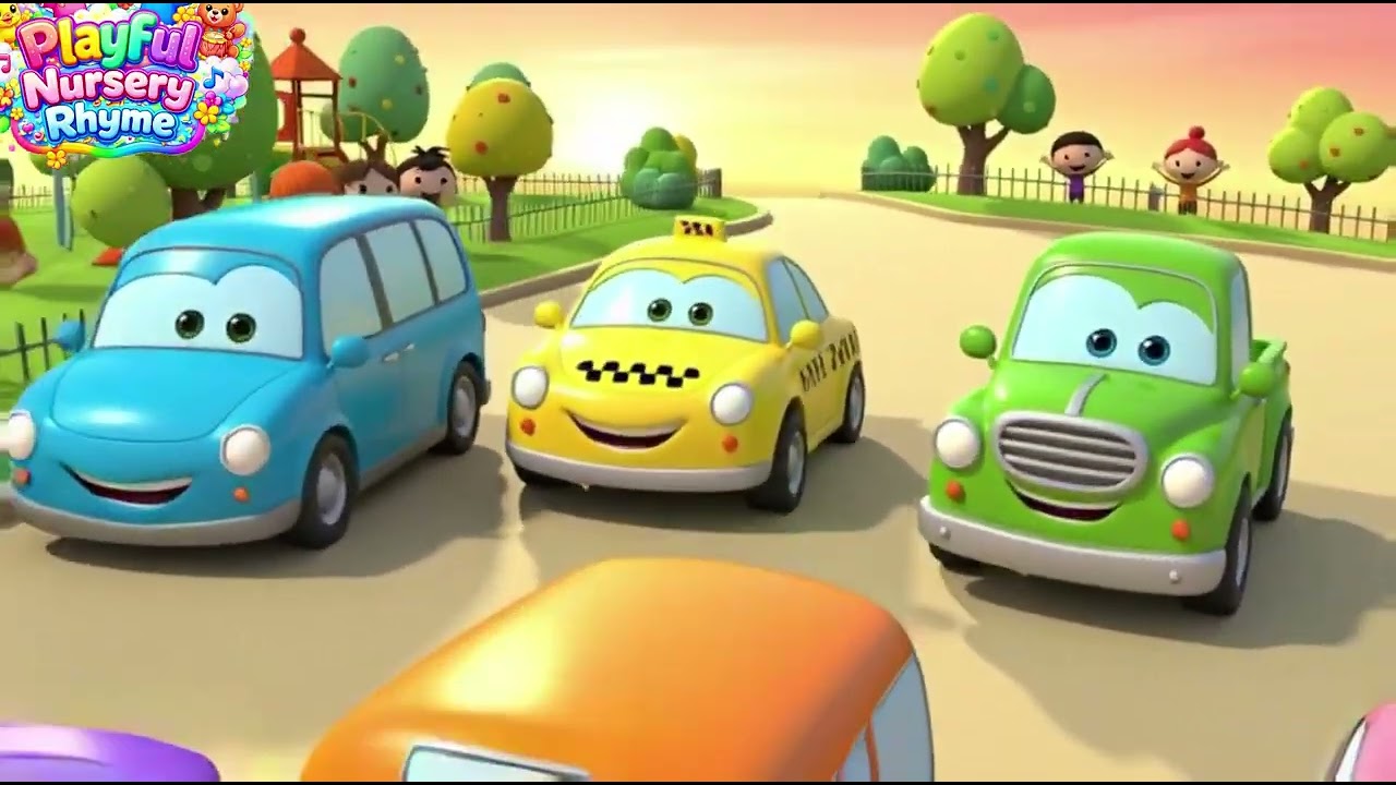 Ten little cars nursery rhyme for toddlers