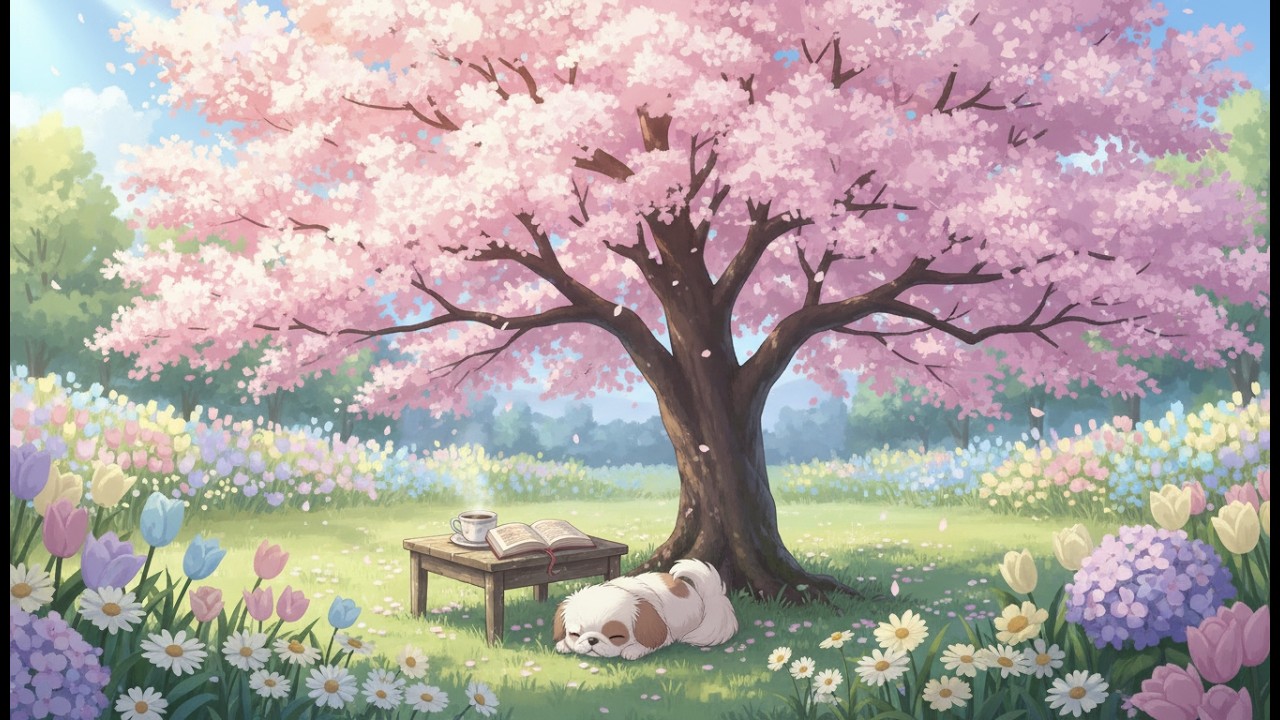 POV: You’re Studying in a Beautiful Garden 🌸 | 1 Hour Chill Hip Hop Instrumental