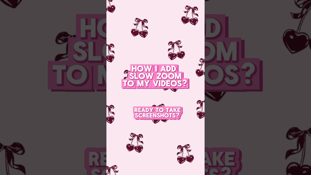 Simple SLOW ZOOM effect to pop out your Content from the rest 🫶🏻💗✨  