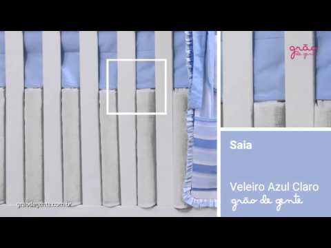 Saia para Berço Veleiro Azul Claro | Ref: 53396
