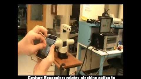 Robot arm control using iPod