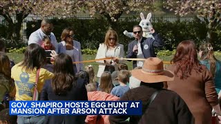 PA Gov. Josh Shaprio hosts egg hunt at mansion after arson attack