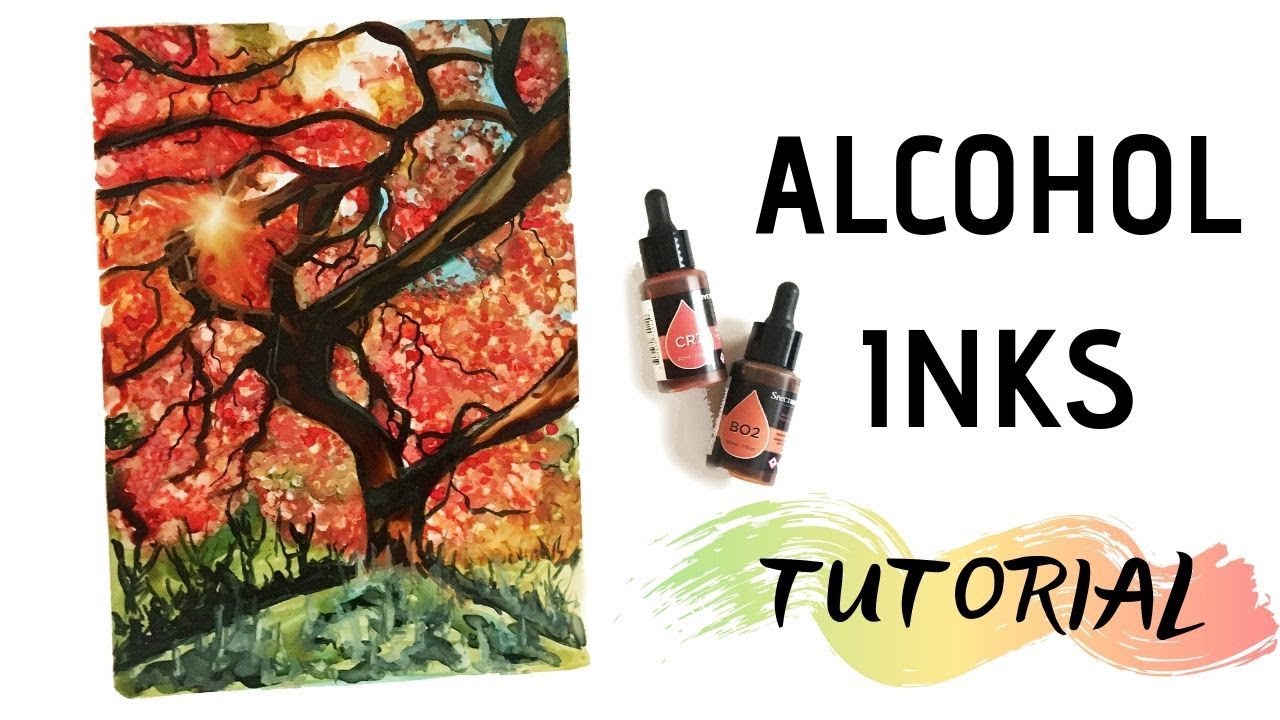 Alcohol Ink, Beginner Tutorial Fluid Art ( in real time) ( nr 56