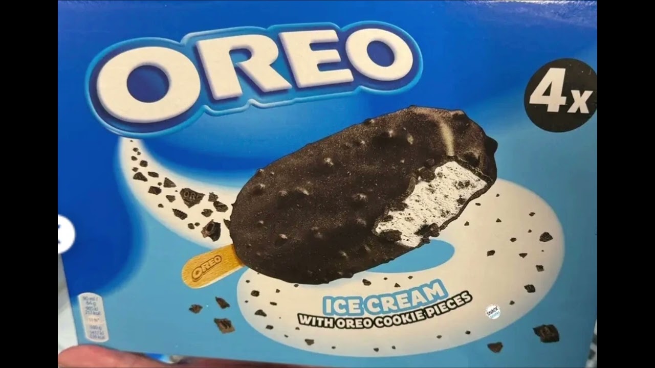 OREO POPSICLE ICE CREAM WITH OREO COOKIE PIECES 4X BOX 2019/2025 THE ASMR SALINA AKTAR 
