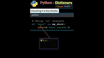#python 🐍📢Dictionary😱♨cheatsheet-II#shorts #coding #pythonlearning #viral