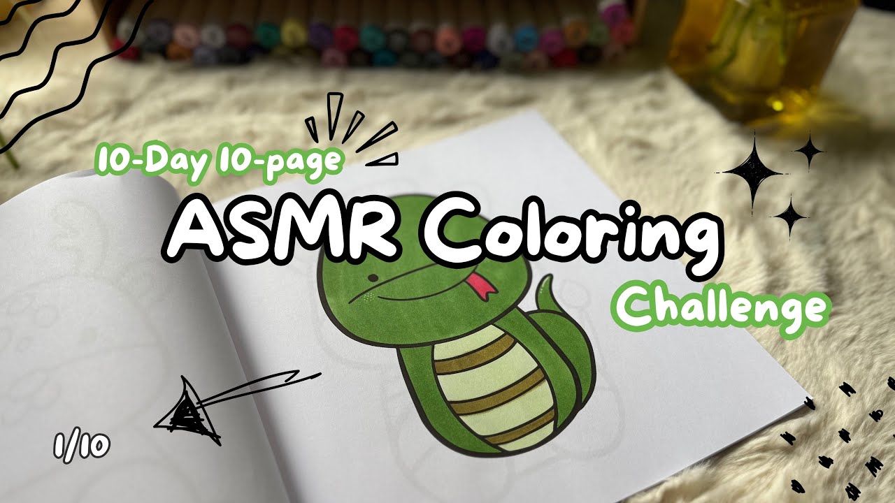 The 1st of 10 ASMR Coloring Videos from My Own Coloring Book | Relaxing ...
