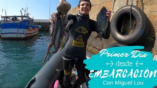 Pesca Submarina: Primer día desde EMBARCACIÓN  en Galicia con Miguel Lou