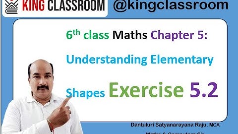 6th class Maths Chapter 5 Understanding Elementary Shapes Exercise 5.2 all sums