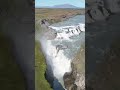 Gullfoss, Golden Falls, Iceland Drone