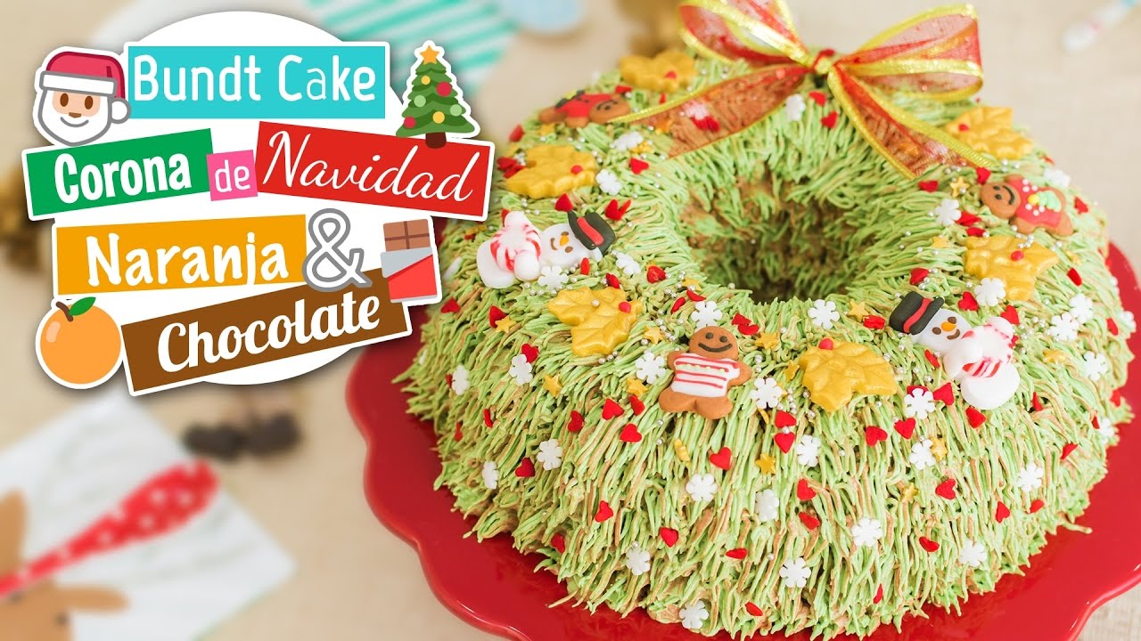 Christmas wreath | Orange and chocolate bundt cake - YouTube