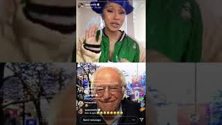 Instagram Live Chat  — Cardi B — Live chat 1 with Bernie Sanders  Tuesday April 14, 2020