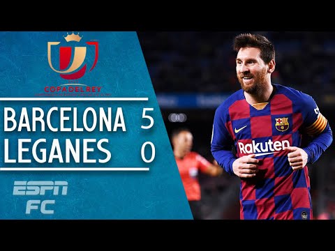 Lionel Messi scores twice for Barcelona in thrashing of Leganes | Copa del Rey