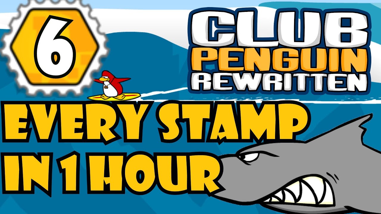 HARDEST Minigame | Getting EVERY Stamp In ONE Hour | Club Penguin Rewitten Catchin Waves