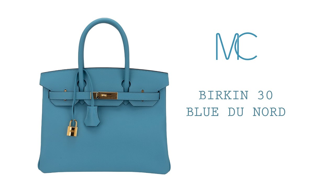 Hermes Birkin 30 Bag Blue du Nord Gold Hardware Epsom Leather