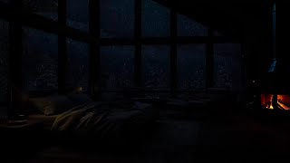 Calming Blizzard Sounds for Deep Sleep | Wooden house with warm fireplace🔥 by Chery Snow 4,105 views 12 days ago 24 hours