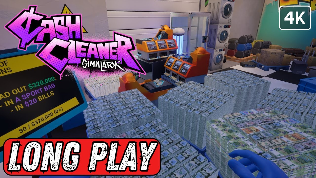 $1,000,000 Dirty Money Cleaned! | CASH CLEANER SIMULATOR - [Full Game] (No Commentary, 4K 60FPS)