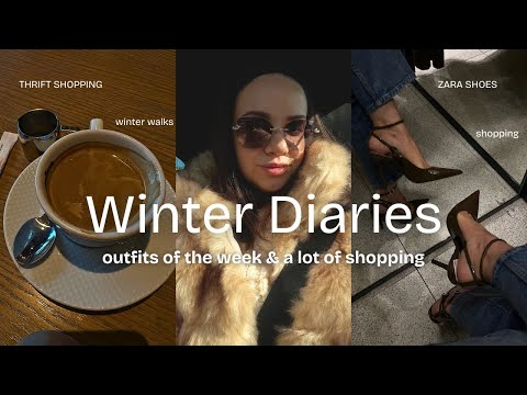 winter diaries: outfits of the week, new zara shoes, thrift shopping and more