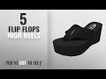 Top 5 Flip Flops High Heels [2018]: Soda Womens Oxley-S Flip Flop Sandals,Black Pu,8