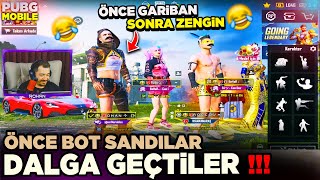 ÖNCE BOT SANDILAR DALGA GEÇTİLER  SONRA PİŞMAN OLDULAR / PUBG RASTGELE TAKIM TROLL