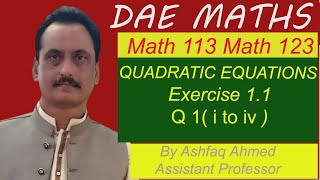 Maths 113/123 Lecture 1 Exercise 1.1 (part 1)