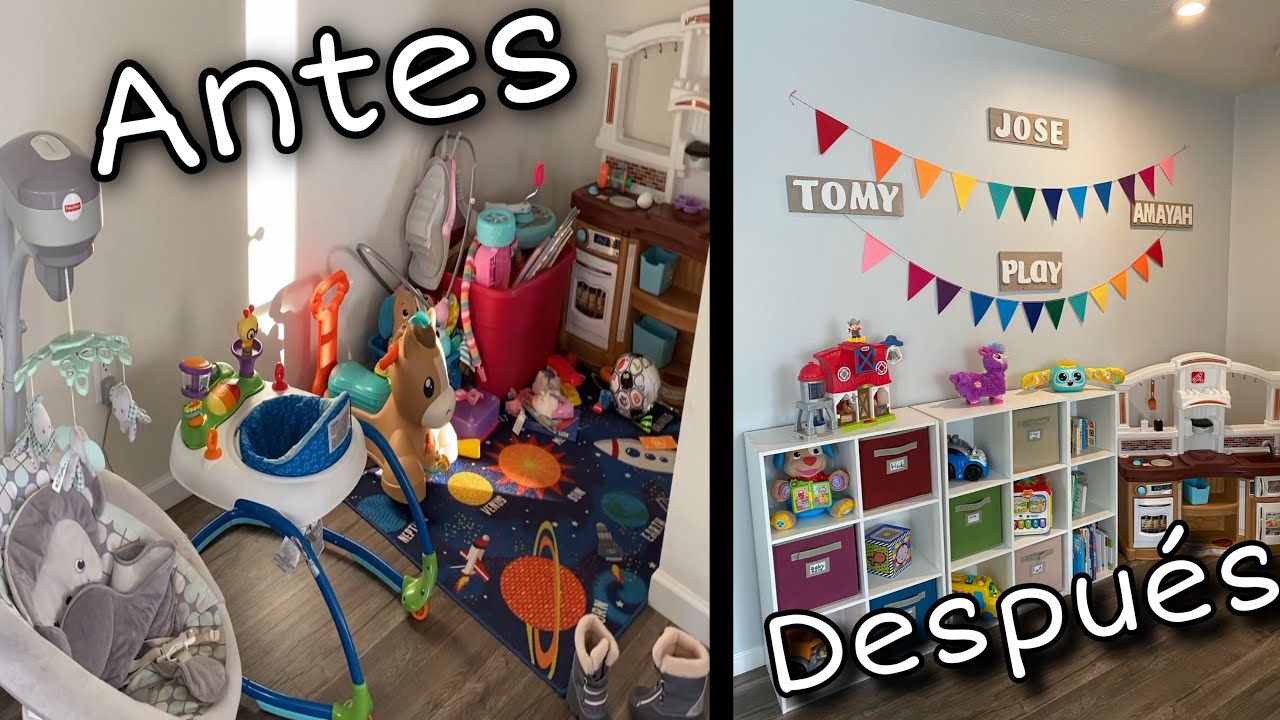Organización de juguetes en espacio pequeño!