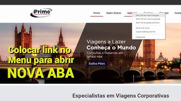 Como Colocar LINK no MENU para Abrir em Nova aba no WordPress