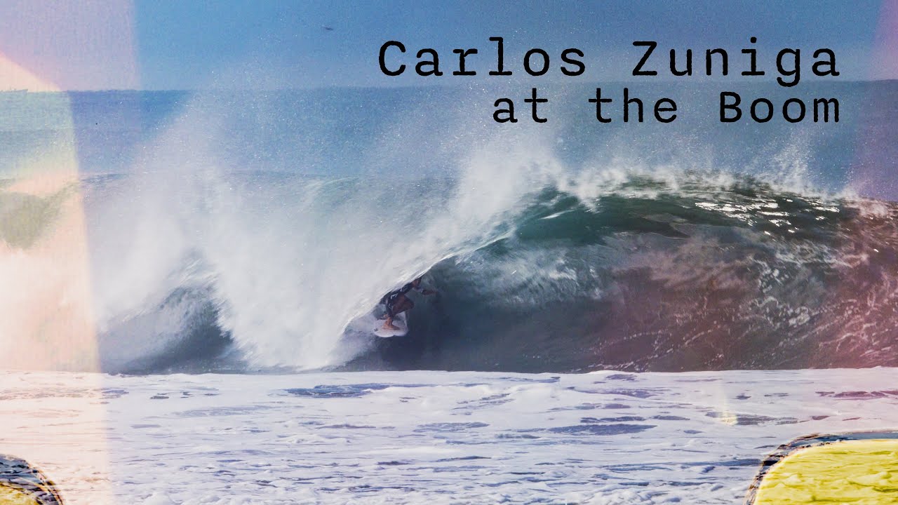 Carlos Zuniga surfing part in "Bang Bang Boom"