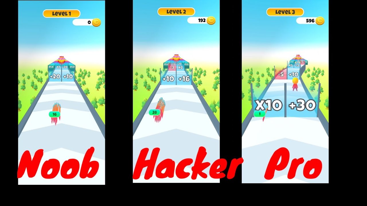 NOOB vs PRO vs HACKER -  Arrow fest Hack All Levels GamePlay