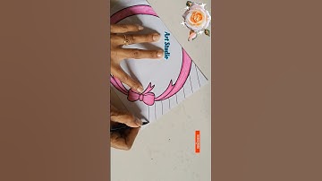Beautiful Ribbon Border Design for Project/Project Work Design✨🎀😍 #viral #art #youtubeshorts #shorts