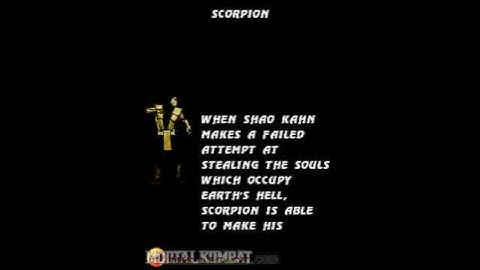 Ultimate Mortal Kombat 3 - Mobile Java - Scorpion - Biography
