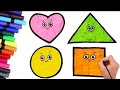 Learn Shapes with Painting | Fun Shape Drawing &amp; Color Filling for Kids #shapes #kidslearning 