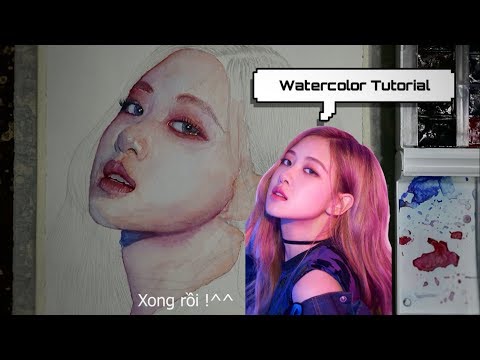 Vẽ Chân Dung Màu - Hướng dẫn tả da bằng màu nước | Watercolor tutorial |Drawing Khanhnguyen