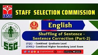 SSC – CGL & CHSL | English: Shuffling of Sentence - Sentence Correction(Part-2) | 08.02.2021