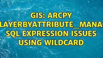 GIS: arcPy SelectLayerByAttribute_Managment SQL Expression issues using wildcard (2 Solutions!!)