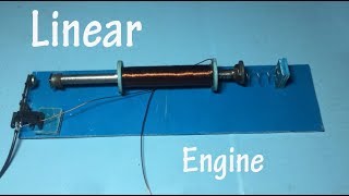 Linear engine ,  How to make linear motor step by step , science school project 2018