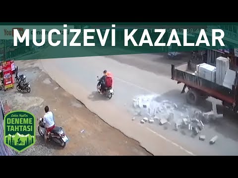 MOTOSİKLET KAZALARINDAN MUCİZE KURTULUŞLAR / DENEME TAHTASI