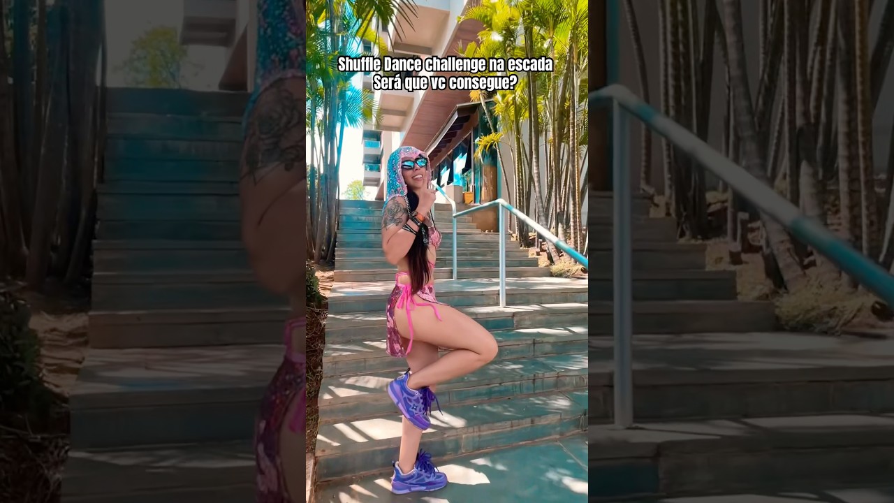 ⁣Tutorial Shuffle Dance na escada! Será que vc consegue? #tutorial #dance #shuffle #shorts