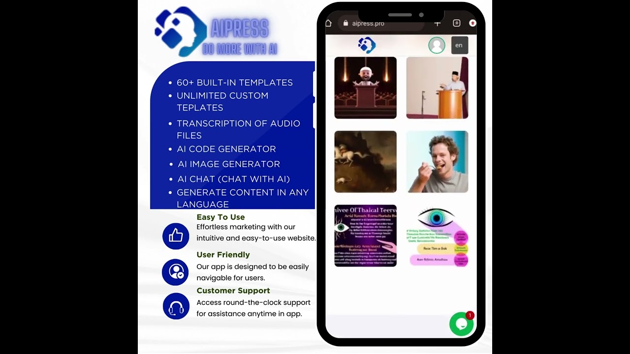 AiPress - Best Ai content creator for any purpose.