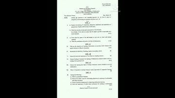 B.Ed. First Semester question Paper of PEDAGOGY OF MATHEMATICS (PU) #year2021 #shorts