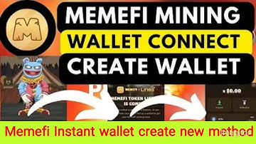Memefi Telegram Mining Wallet create|| Memefi Wallet kaysay Connect kare|| Easy method