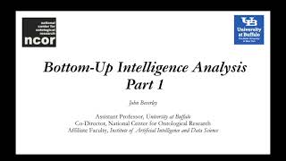 Intelligence Analysis: Bottom Up 1