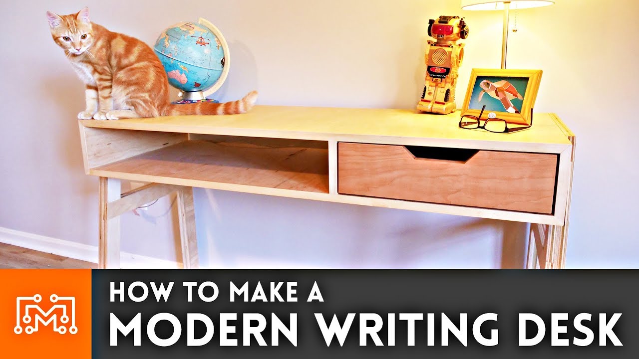 How To Make A Modern Writing Desk Youtube