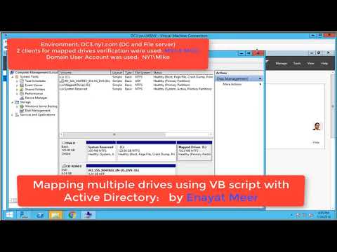 Mapping multiple drives using VB script with  AD