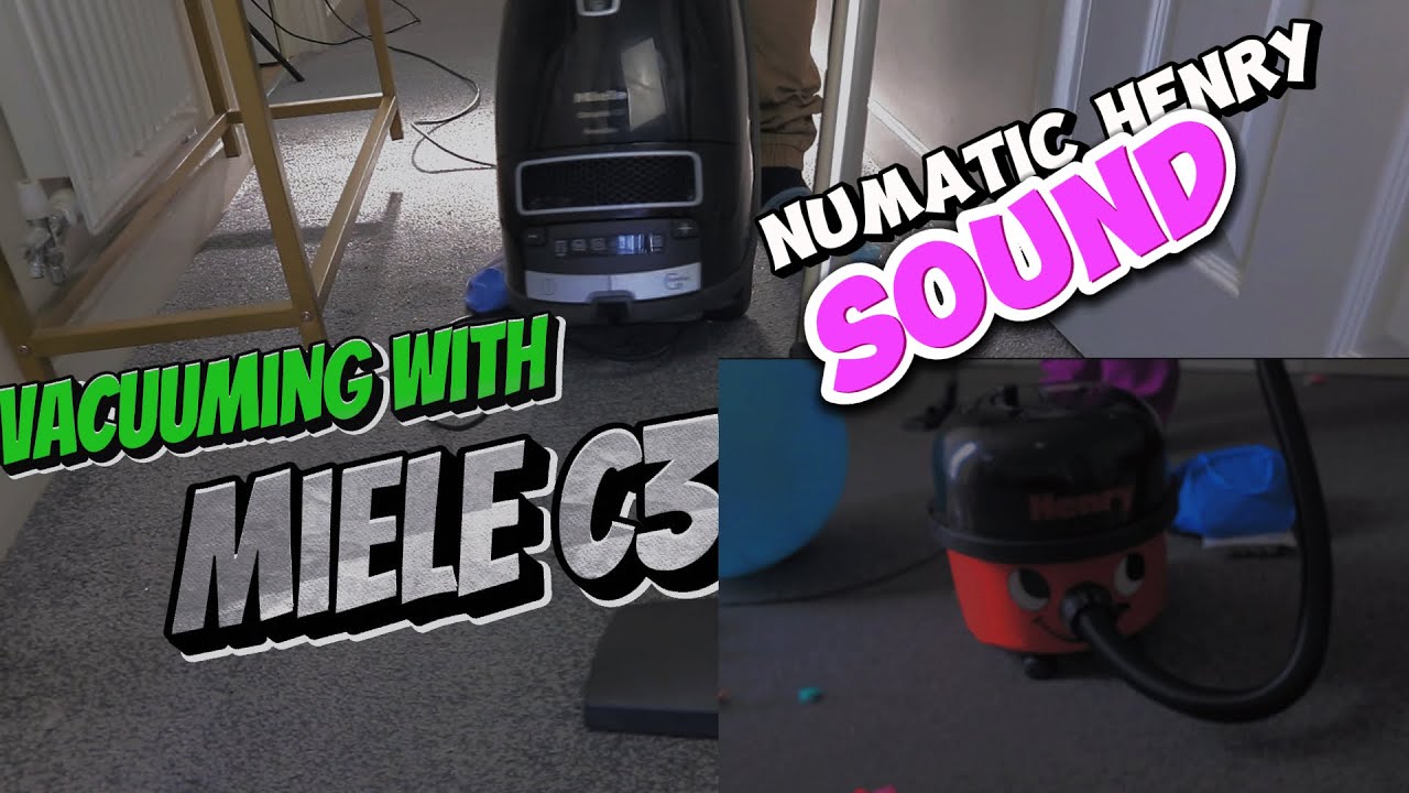 Vacuum Cleaner Sound Vacuuming With Numatic Henry & Miele C3 White