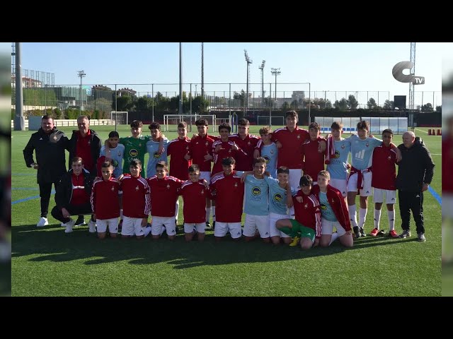 Partido amistoso entre jugadores infantiles del Calamocha y el F.C. Barcelona