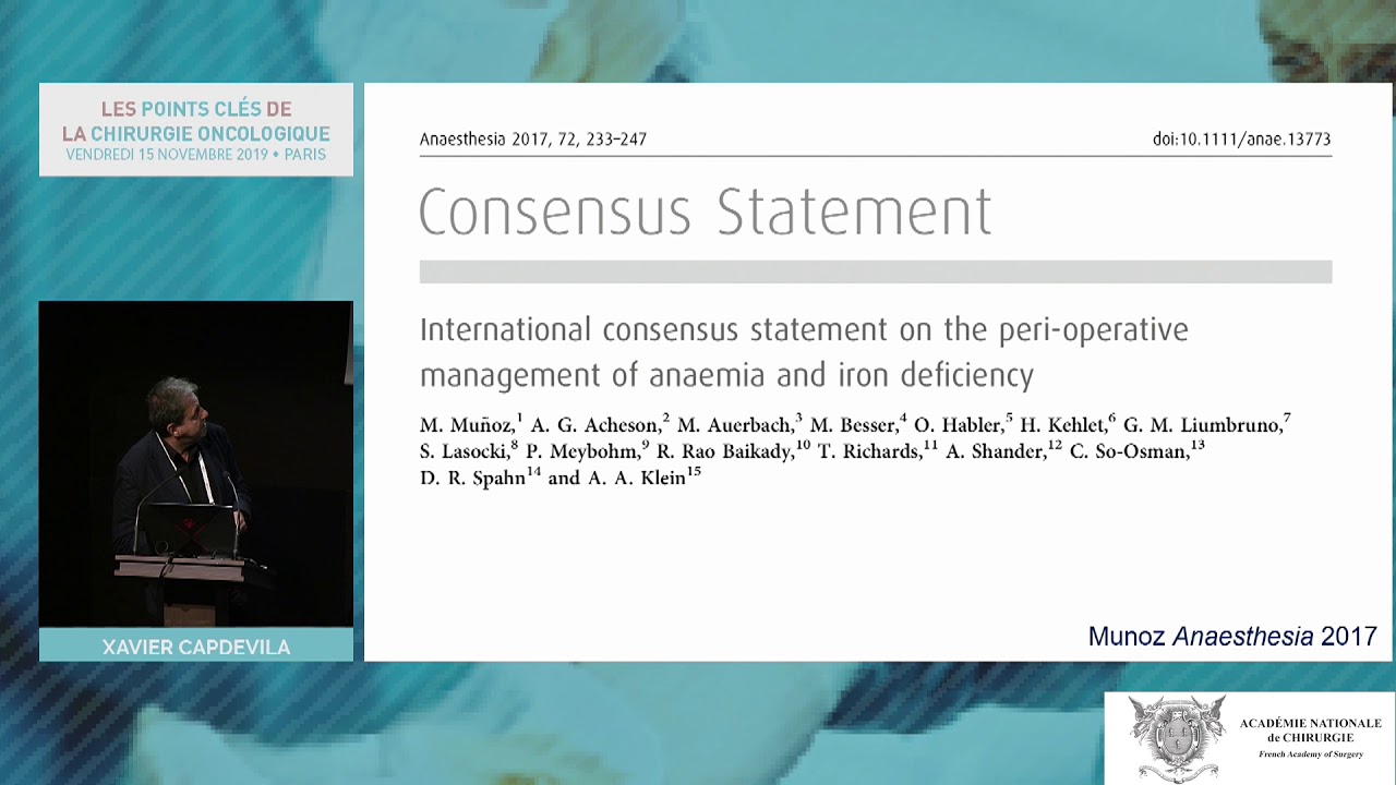 Prise en charge de l'anémie et de la carence martiale