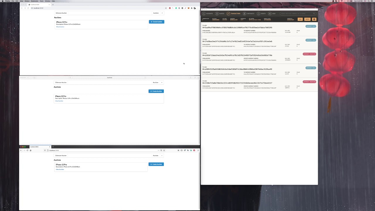 Ethereum Auction Demo